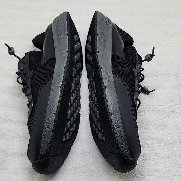 CLARKS NEW-DAVIS LOW TOP MENS ■SIZE 8■COLORWAY COMBI BLACK CANVAS ELASTIC-LACES - Picture 7 of 16